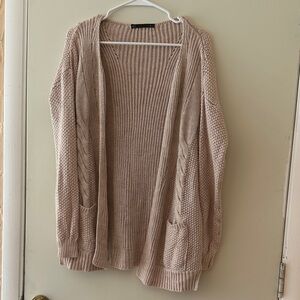 SFERRA Women's Light Brown Knit Cardigan